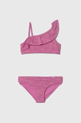 Zdjęcie produktu Abercrombie & Fitch dwuczęściowy strój kąpielowy dziecięcy kolor różowy