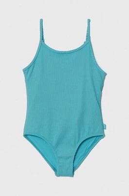 Zdjęcie produktu Abercrombie & Fitch jednoczęściowy strój kąpielowy dziecięcy kolor niebieski
