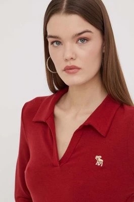Zdjęcie produktu Abercrombie & Fitch longsleeve damski kolor czerwony