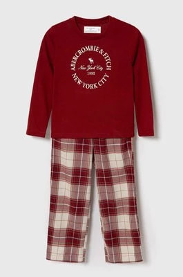 Zdjęcie produktu Abercrombie & Fitch piżama dziecięca kolor czerwony wzorzysta