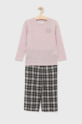 Zdjęcie produktu Abercrombie & Fitch piżama dziecięca kolor różowy gładka