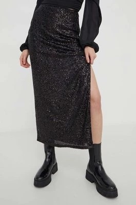 Zdjęcie produktu Abercrombie & Fitch spódnica kolor czarny midi prosta