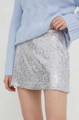 Zdjęcie produktu Abercrombie & Fitch spódnica kolor srebrny mini ołówkowa