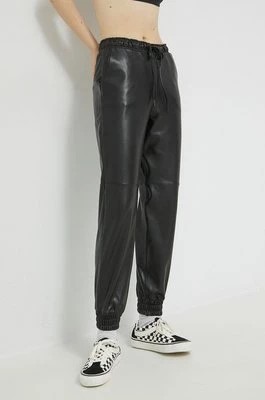 Zdjęcie produktu Abercrombie & Fitch spodnie damskie kolor czarny high waist