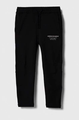 Zdjęcie produktu Abercrombie & Fitch spodnie dresowe dziecięce kolor czarny gładkie