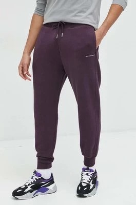 Zdjęcie produktu Abercrombie & Fitch spodnie dresowe męskie kolor fioletowy gładkie