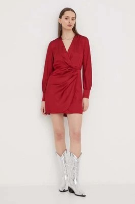 Zdjęcie produktu Abercrombie & Fitch sukienka kolor bordowy mini rozkloszowana
