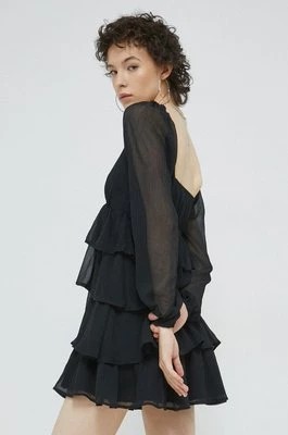 Zdjęcie produktu Abercrombie & Fitch sukienka kolor czarny mini rozkloszowana