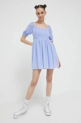 Zdjęcie produktu Abercrombie & Fitch sukienka kolor fioletowy mini prosta