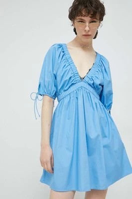 Zdjęcie produktu Abercrombie & Fitch sukienka kolor niebieski mini rozkloszowana