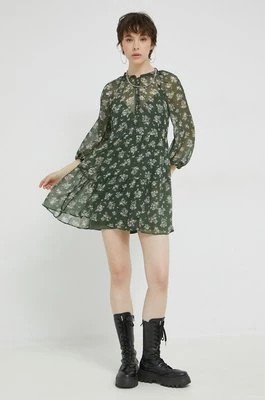 Zdjęcie produktu Abercrombie & Fitch sukienka kolor zielony mini rozkloszowana