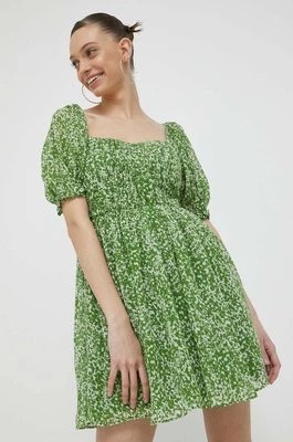 Zdjęcie produktu Abercrombie & Fitch sukienka kolor zielony mini rozkloszowana