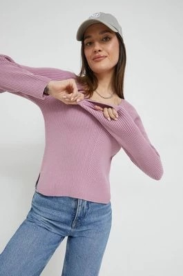 Zdjęcie produktu Abercrombie & Fitch sweter damski kolor fioletowy lekki