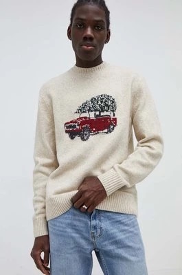 Zdjęcie produktu Abercrombie & Fitch sweter kolor beżowy