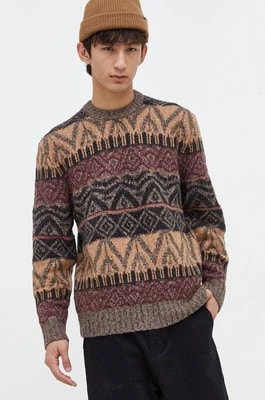 Zdjęcie produktu Abercrombie & Fitch sweter męski kolor brązowy