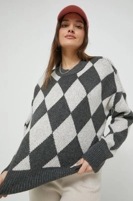 Zdjęcie produktu Abercrombie & Fitch sweter z domieszką wełny damski kolor szary