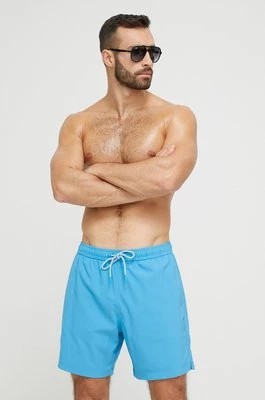 Zdjęcie produktu Abercrombie & Fitch szorty kąpielowe kolor niebieski