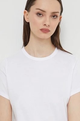 Zdjęcie produktu Abercrombie & Fitch t-shirt bawełniany damski kolor biały