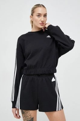 Zdjęcie produktu adidas bluza bawełniana damska kolor czarny z aplikacją