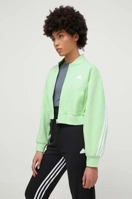 Zdjęcie produktu adidas bluza damska kolor zielony z aplikacją IS3651