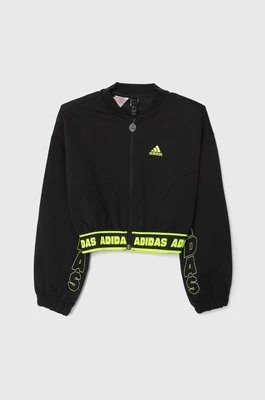 Zdjęcie produktu adidas bluza dziecięca JG D CROP BMBER kolor czarny z nadrukiem