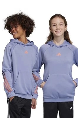 Zdjęcie produktu adidas bluza dziecięca U TI HOODIE kolor niebieski z kapturem z nadrukiem