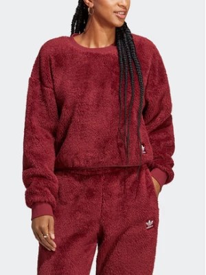 Zdjęcie produktu adidas Bluza Essentials+ Fluffy Teddy Sweater HY1725 Czerwony Loose Fit