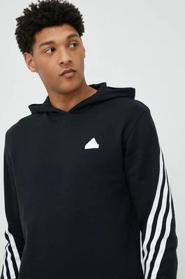 Zdjęcie produktu adidas bluza męska kolor czarny z kapturem z nadrukiem