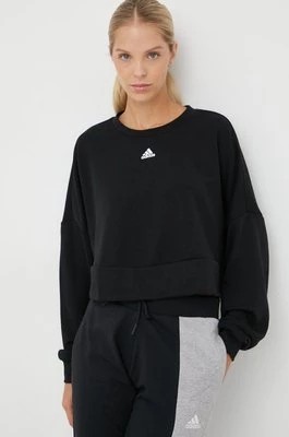 Zdjęcie produktu adidas bluza treningowa Studio damska kolor czarny gładka