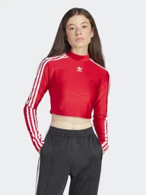 Zdjęcie produktu adidas Bluzka 3-Stripes IR8132 Czerwony Slim Fit