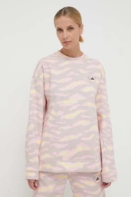 Zdjęcie produktu adidas by Stella McCartney bluza bawełniana damska kolor różowy wzorzysta IN3633