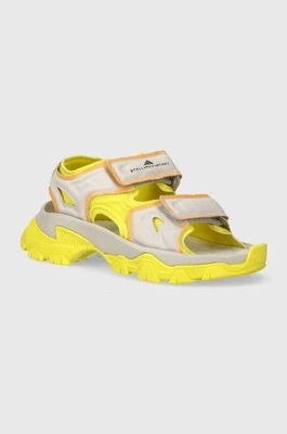Zdjęcie produktu adidas by Stella McCartney sandały Hika damskie kolor żółty na platformie IF1534