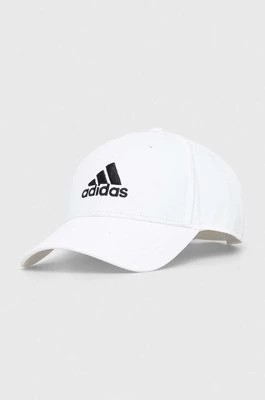 Zdjęcie produktu adidas czapka z daszkiem bawełniana kolor biały z aplikacją IB3243
