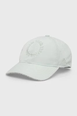Zdjęcie produktu adidas czapka z daszkiem kolor turkusowy z aplikacją