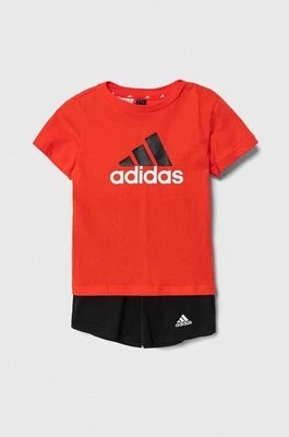 Zdjęcie produktu adidas komplet bawełniany niemowlęcy kolor pomarańczowy