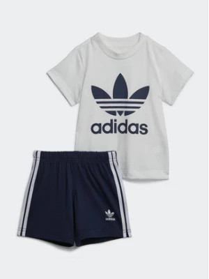 Zdjęcie produktu adidas Komplet t-shirt i szorty sportowe Trefoil Shorts Tee Set IB8638 Niebieski Regular Fit