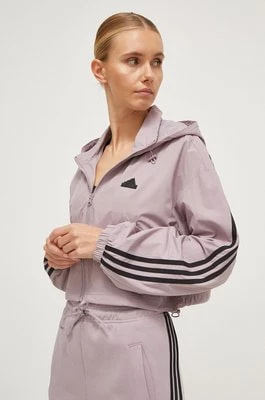 Zdjęcie produktu adidas kurtka damska kolor fioletowy przejściowa IP1573