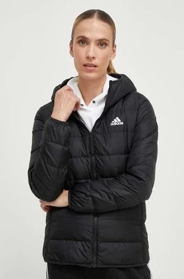 Zdjęcie produktu adidas kurtka puchowa damska kolor czarny przejściowa