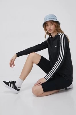 Zdjęcie produktu adidas longsleeve bawełniany HF7261 kolor czarny