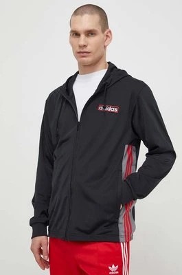 Zdjęcie produktu adidas Originals bluza Adibreak Full-Zip Hoodie męska kolor czarny z kapturem wzorzysta IM8209