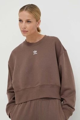 Zdjęcie produktu adidas Originals bluza Adicolor Essentials Crew Sweatshirt damska kolor brązowy z aplikacją IR5971