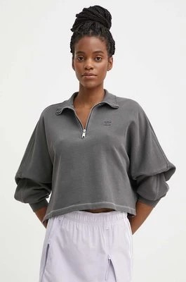 Zdjęcie produktu adidas Originals bluza bawełniana damska kolor szary gładka IT9884
