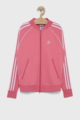 Zdjęcie produktu adidas Originals Bluza bawełniana dziecięca H34591 kolor różowy z aplikacją