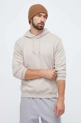 Zdjęcie produktu adidas Originals bluza bawełniana męska kolor beżowy z kapturem z nadrukiem