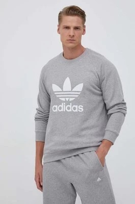 Zdjęcie produktu adidas Originals bluza bawełniana męska kolor szary z nadrukiem
