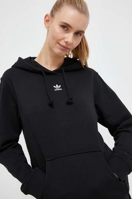 Zdjęcie produktu adidas Originals bluza damska kolor czarny z kapturem gładka IA6420