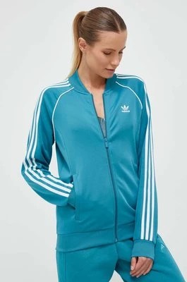 Zdjęcie produktu adidas Originals bluza damska kolor turkusowy z aplikacją