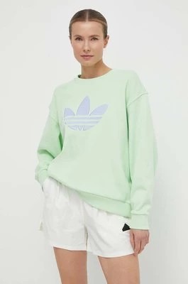 Zdjęcie produktu adidas Originals bluza damska kolor zielony z aplikacją IU2336