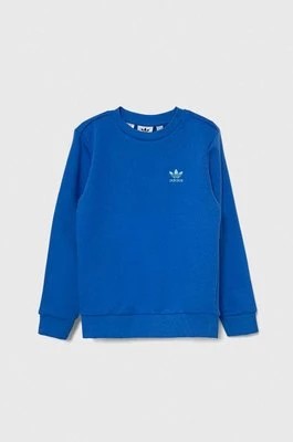 Zdjęcie produktu adidas Originals bluza dziecięca kolor niebieski z kapturem gładka