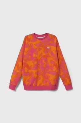 Zdjęcie produktu adidas Originals bluza dziecięca kolor pomarańczowy wzorzysta